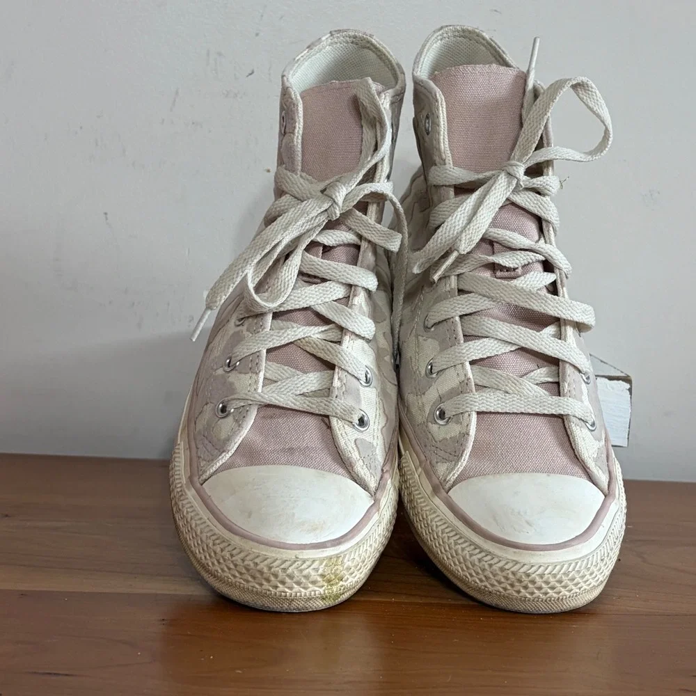 Converse Chuck Taylor All Star High Top Pink Leopard Sneakers A10047F Kids 5.5